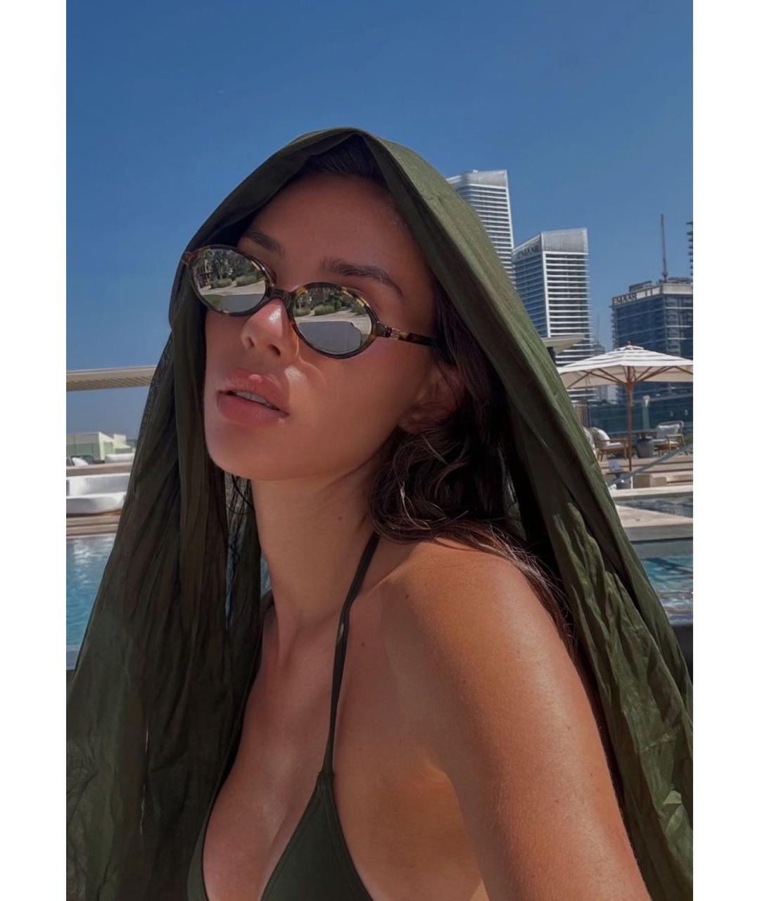 MIU MIU Коричневые пластиковые солнцезащитные очки, фото 7