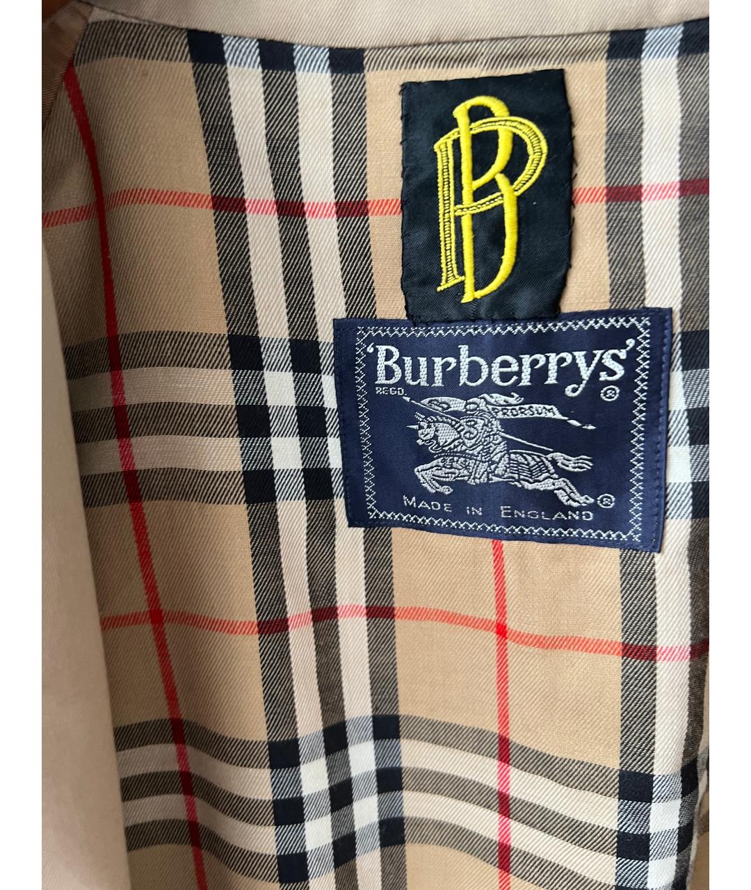 BURBERRY Бежевый тренч / плащ, фото 2
