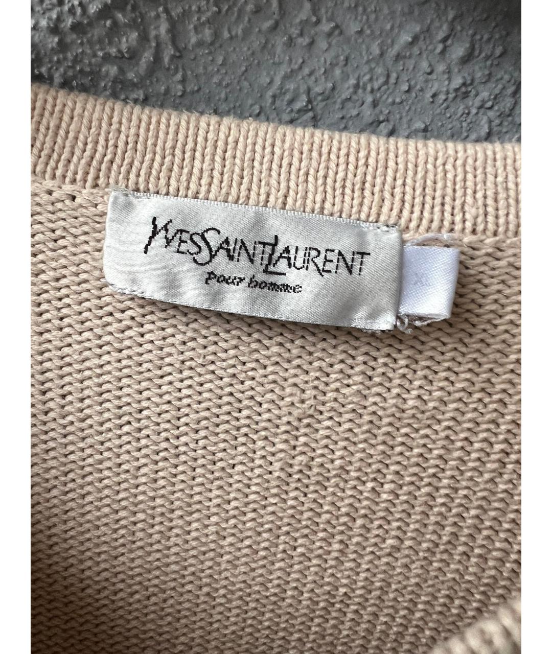 SAINT LAURENT Бежевый джемпер / свитер, фото 3