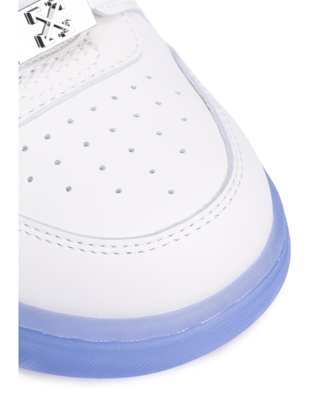 OFF-WHITE Белые кожаные кеды, фото 5