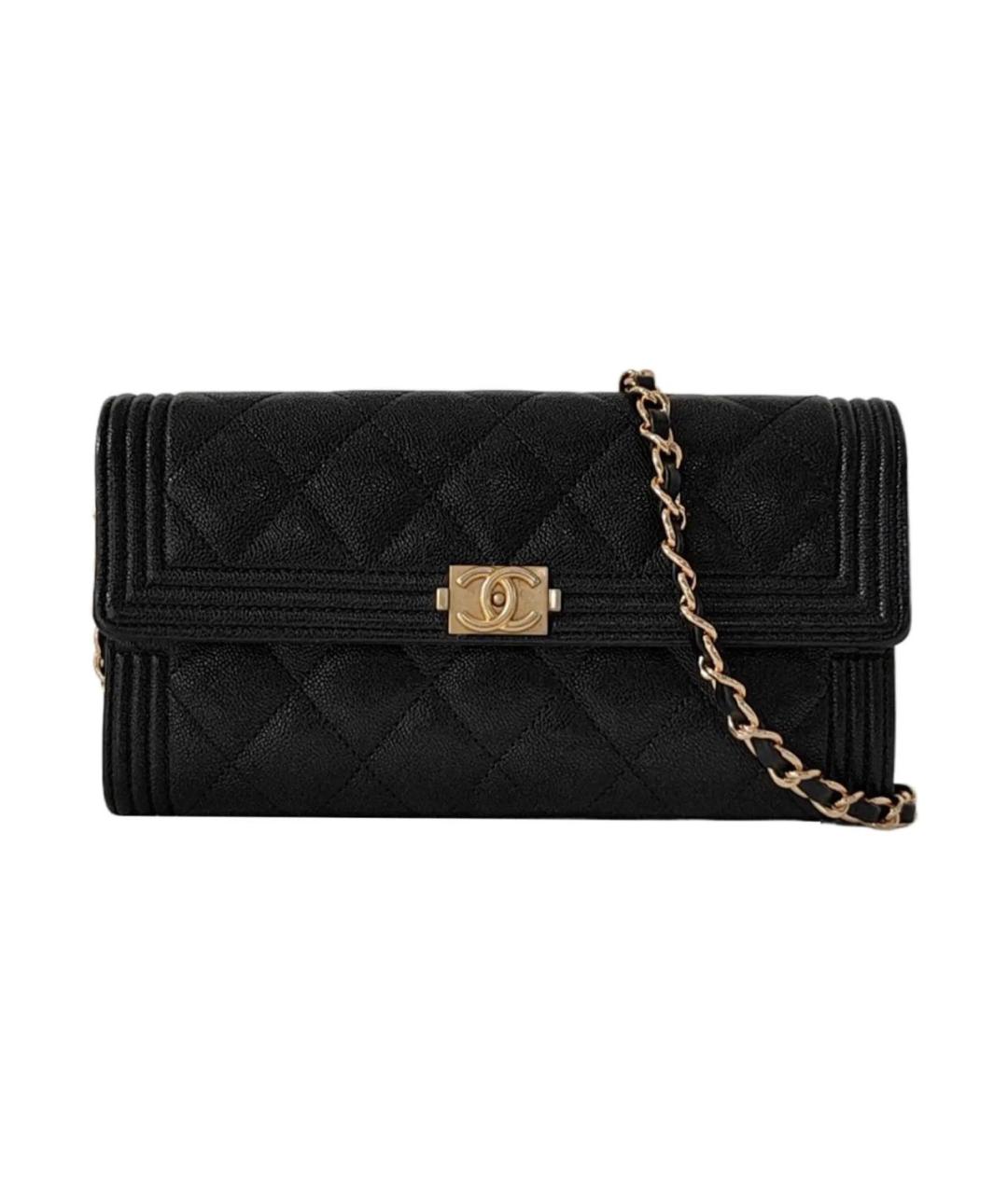 CHANEL Черная кожаная сумка через плечо, фото 1