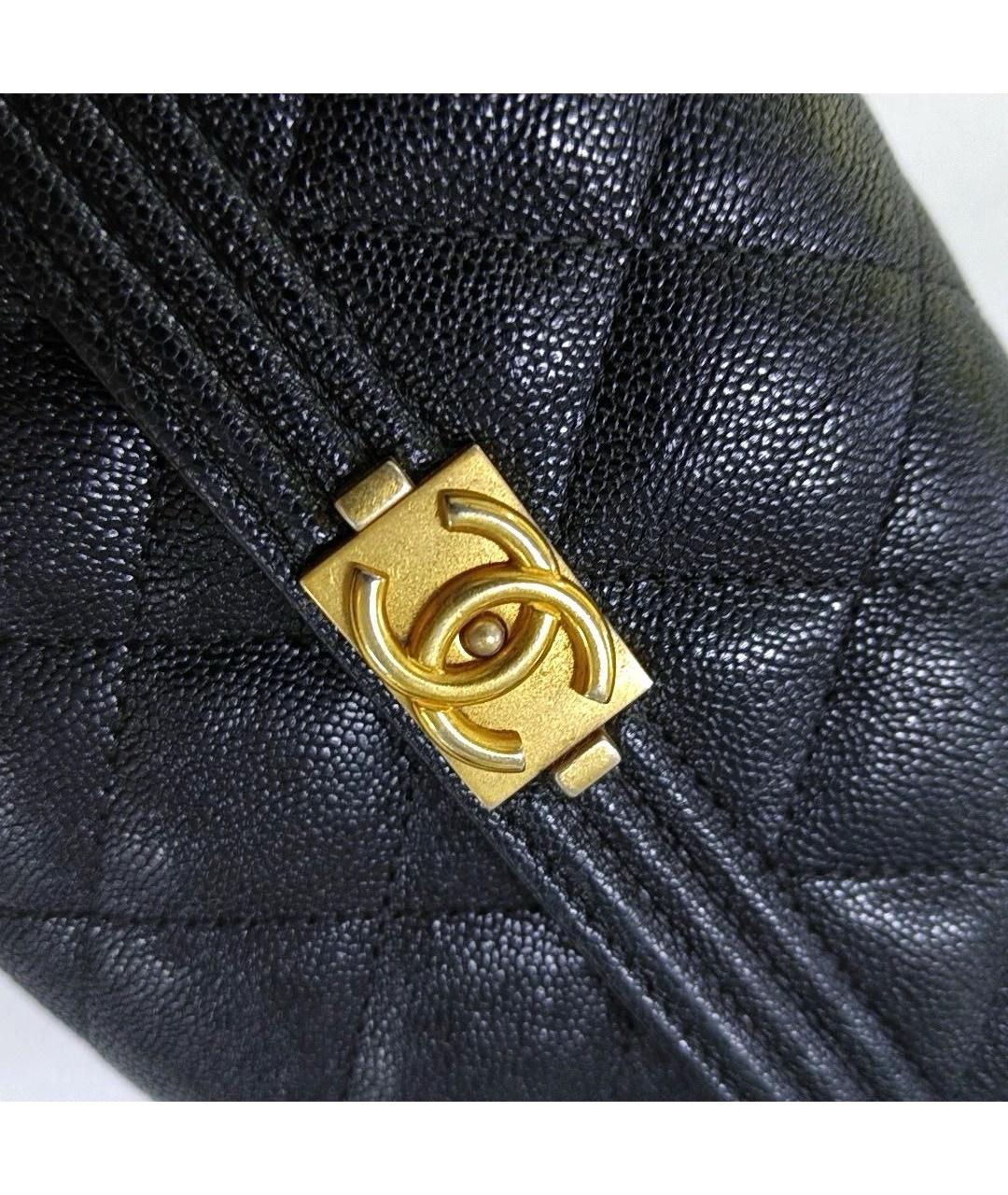 CHANEL Черная кожаная сумка через плечо, фото 7