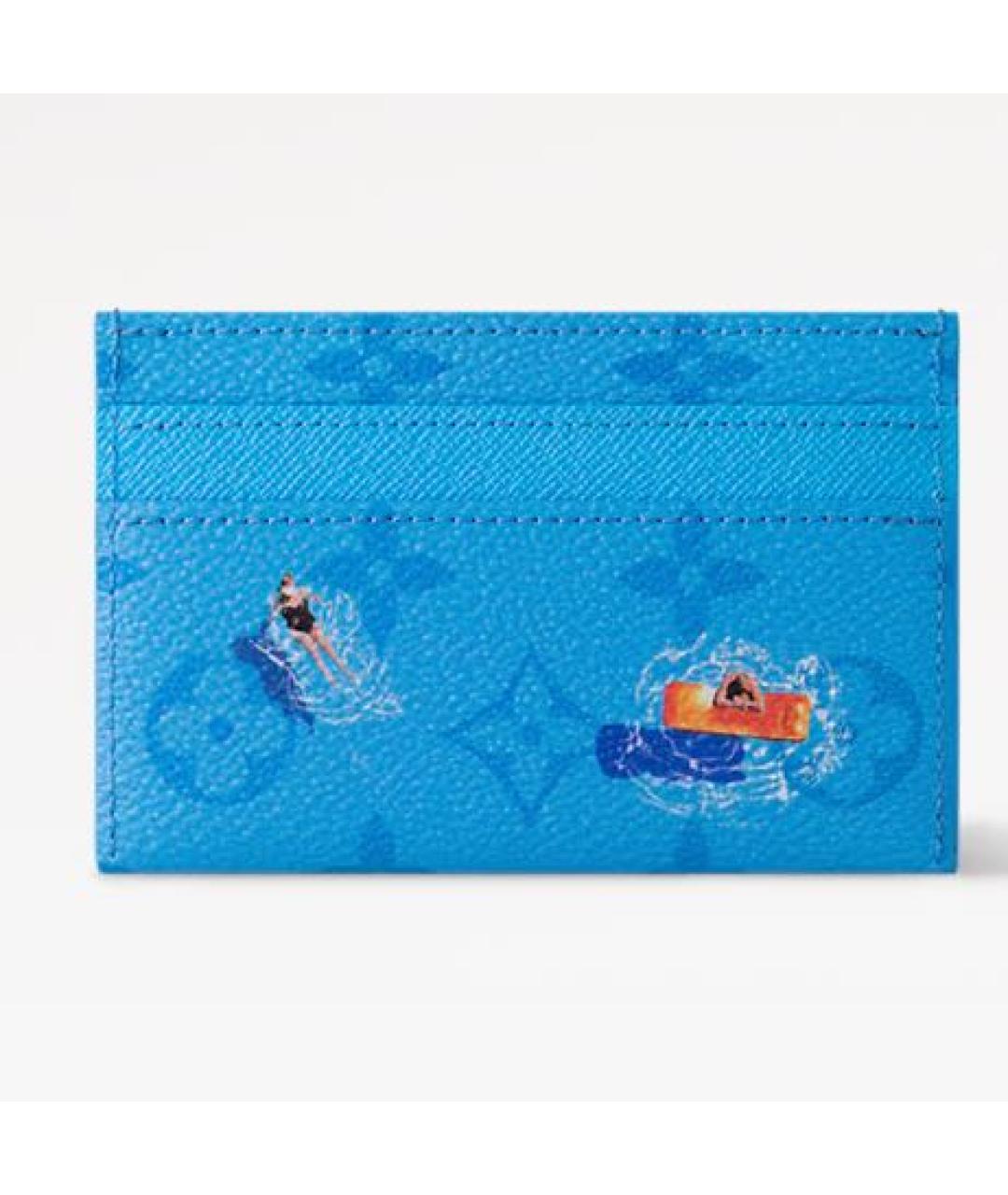 LOUIS VUITTON Синий кардхолдер, фото 5