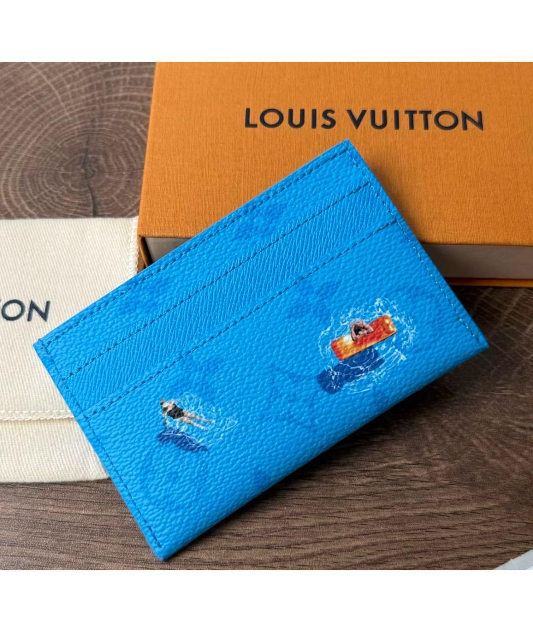 LOUIS VUITTON Синий кардхолдер, фото 6