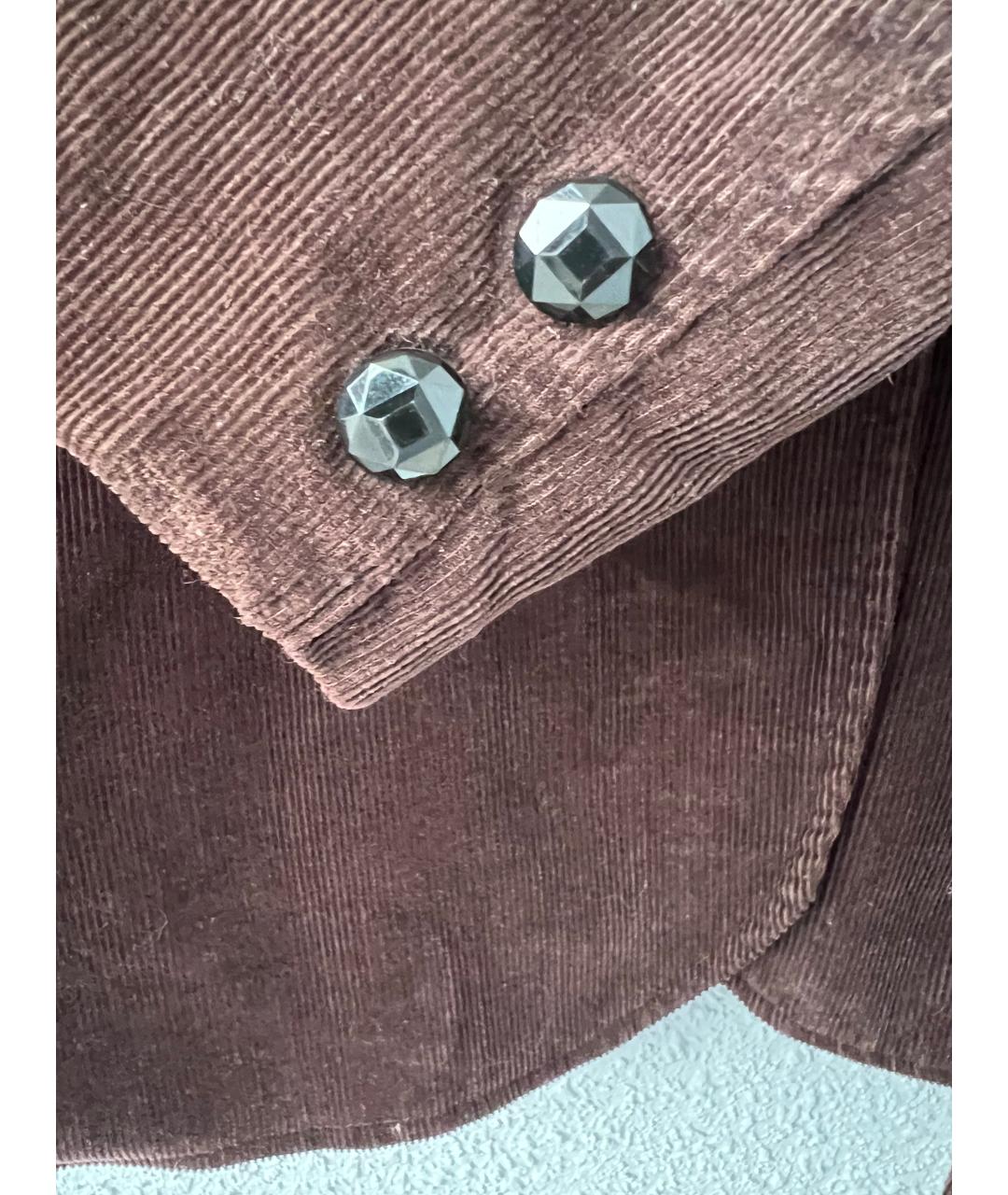 ICEBERG Коричневый хлопковый жакет/пиджак, фото 5