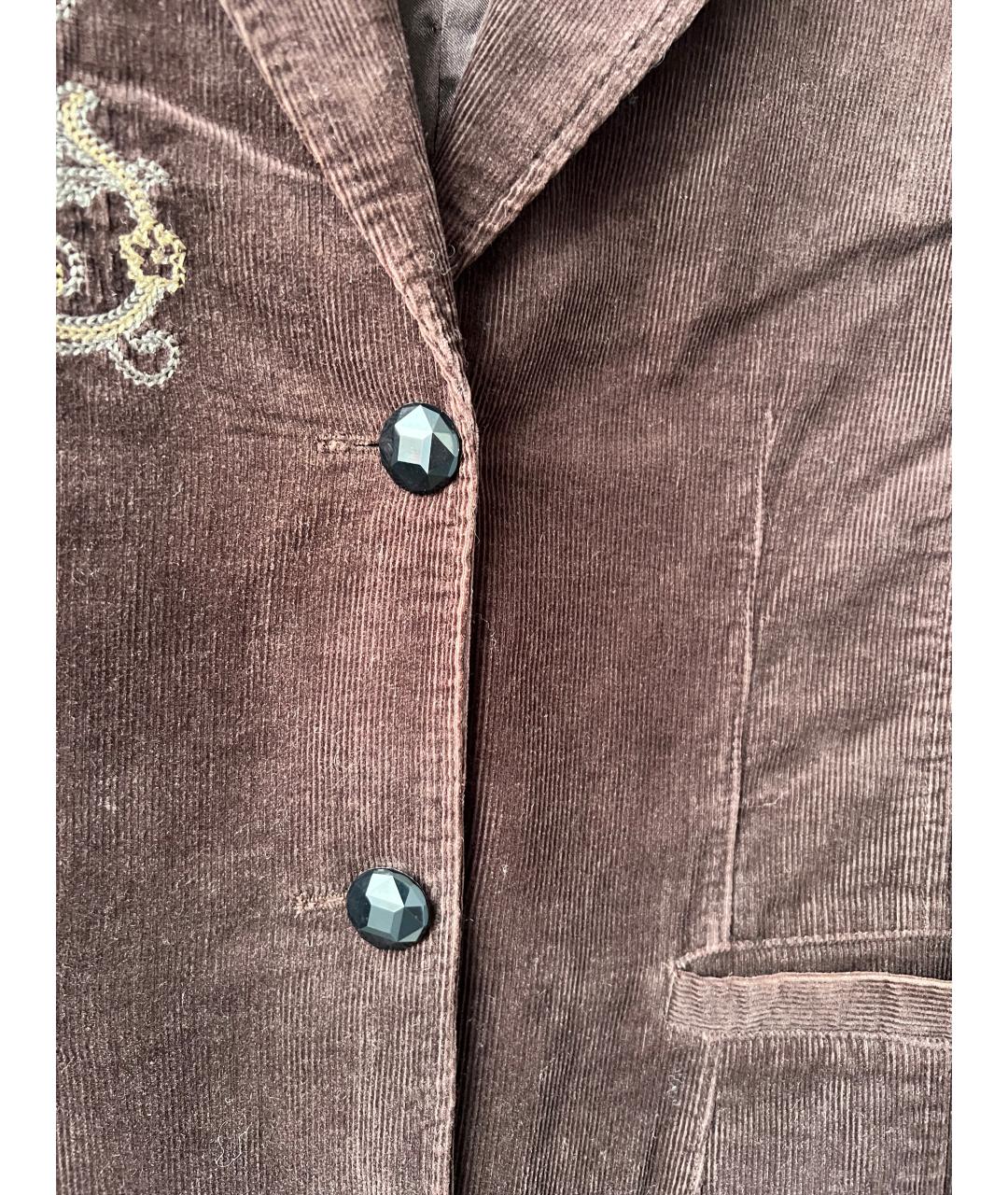 ICEBERG Коричневый хлопковый жакет/пиджак, фото 2