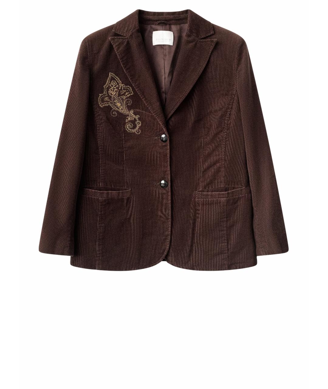 ICEBERG Коричневый хлопковый жакет/пиджак, фото 1