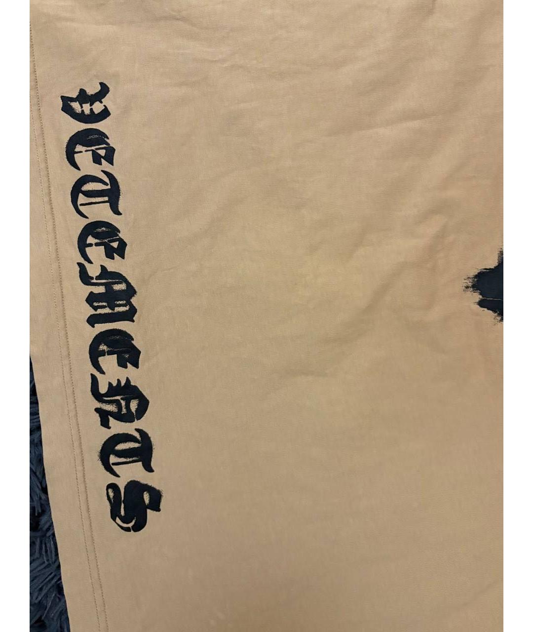 VETEMENTS Бежевая хлопковая футболка, фото 3