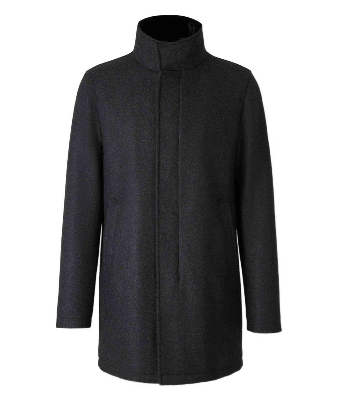 HERNO Черное шерстяное пальто, фото 1