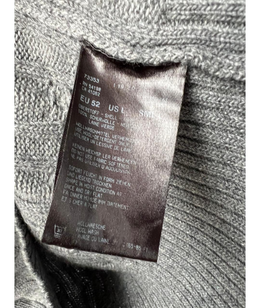 BOGNER Серый шерстяной джемпер / свитер, фото 4