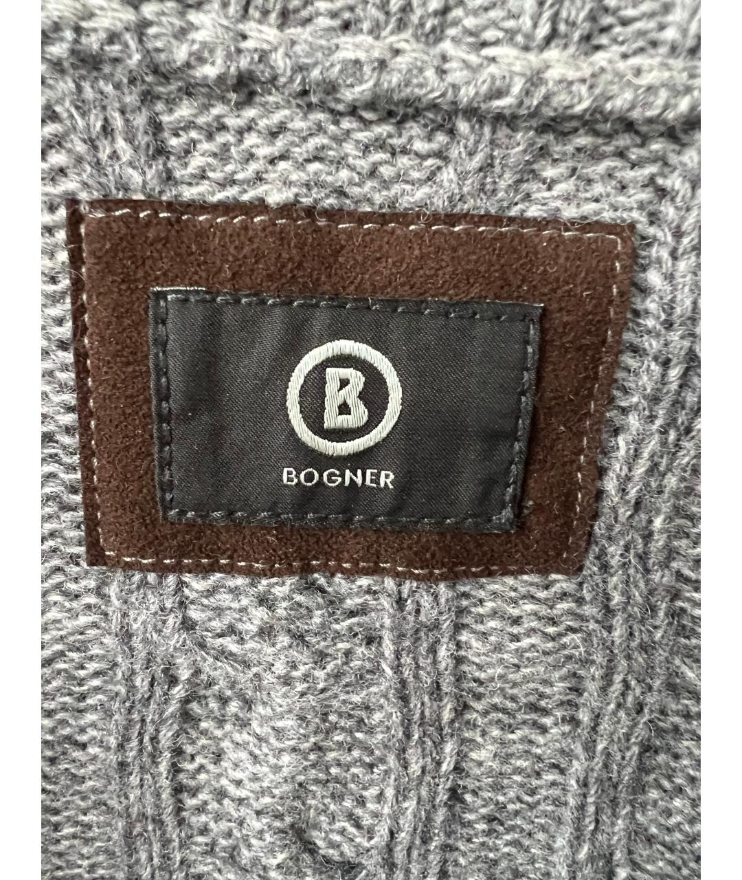 BOGNER Серый шерстяной джемпер / свитер, фото 3