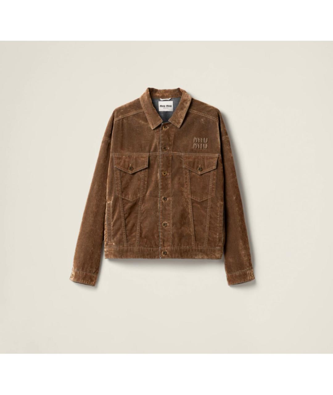 MIU MIU Коричневая деним куртка, фото 6