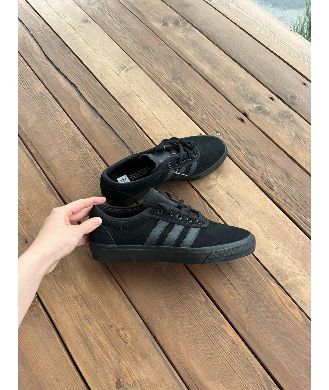 ADIDAS Черные замшевые низкие кроссовки / кеды, фото 7