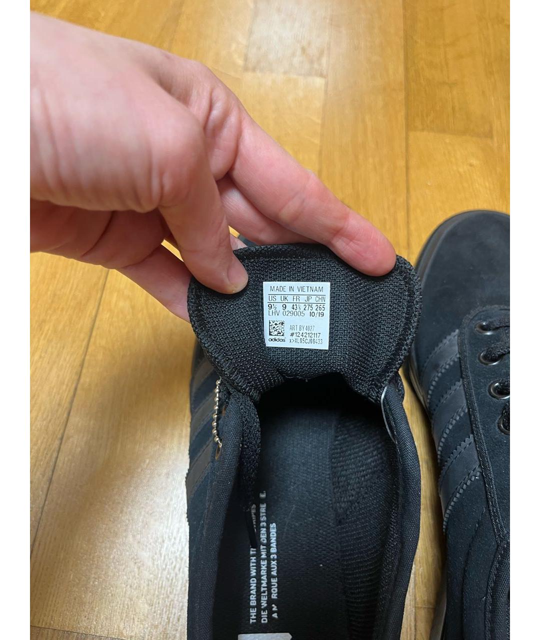 ADIDAS Черные замшевые низкие кроссовки / кеды, фото 6