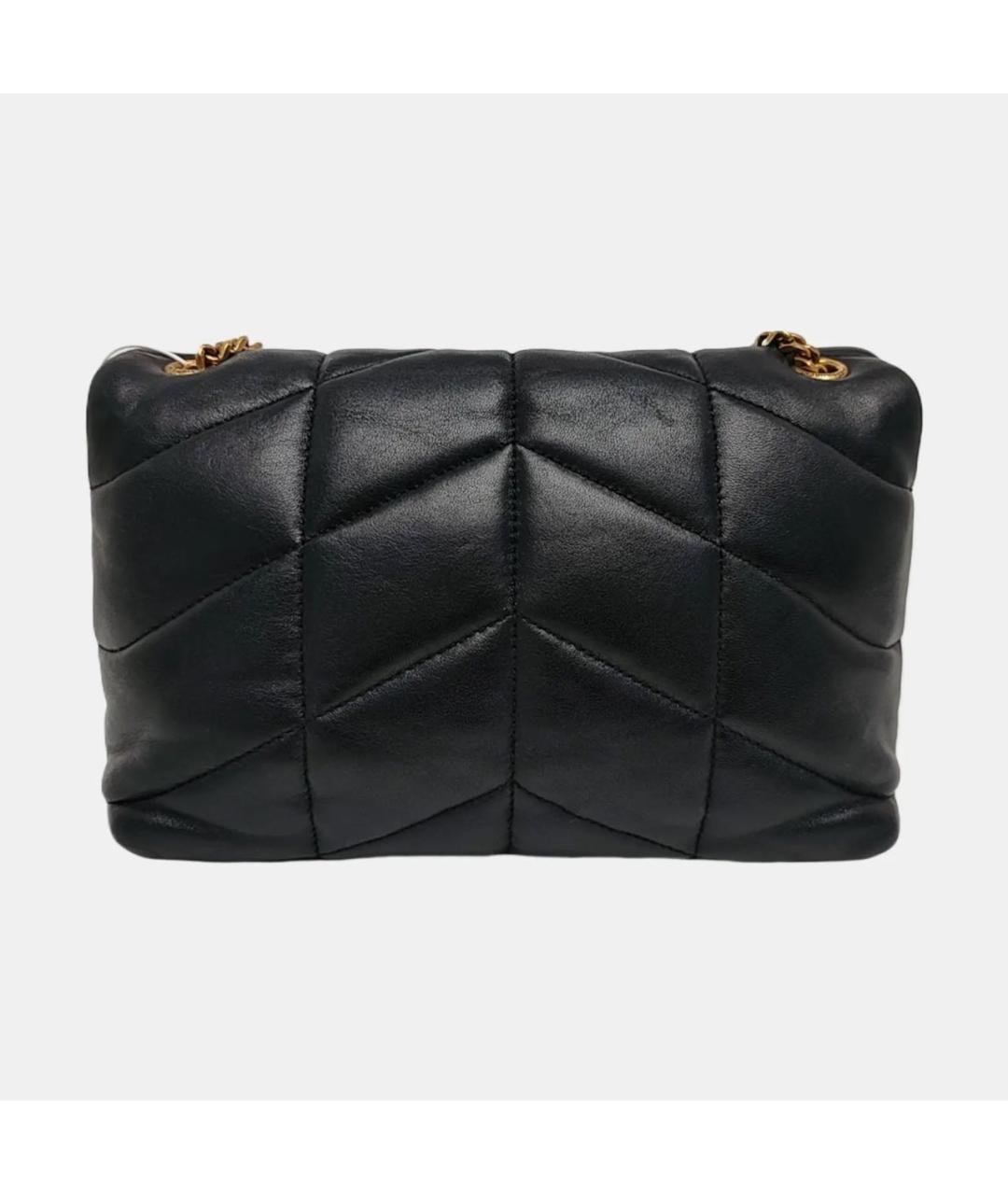 SAINT LAURENT Черная кожаная сумка тоут, фото 4