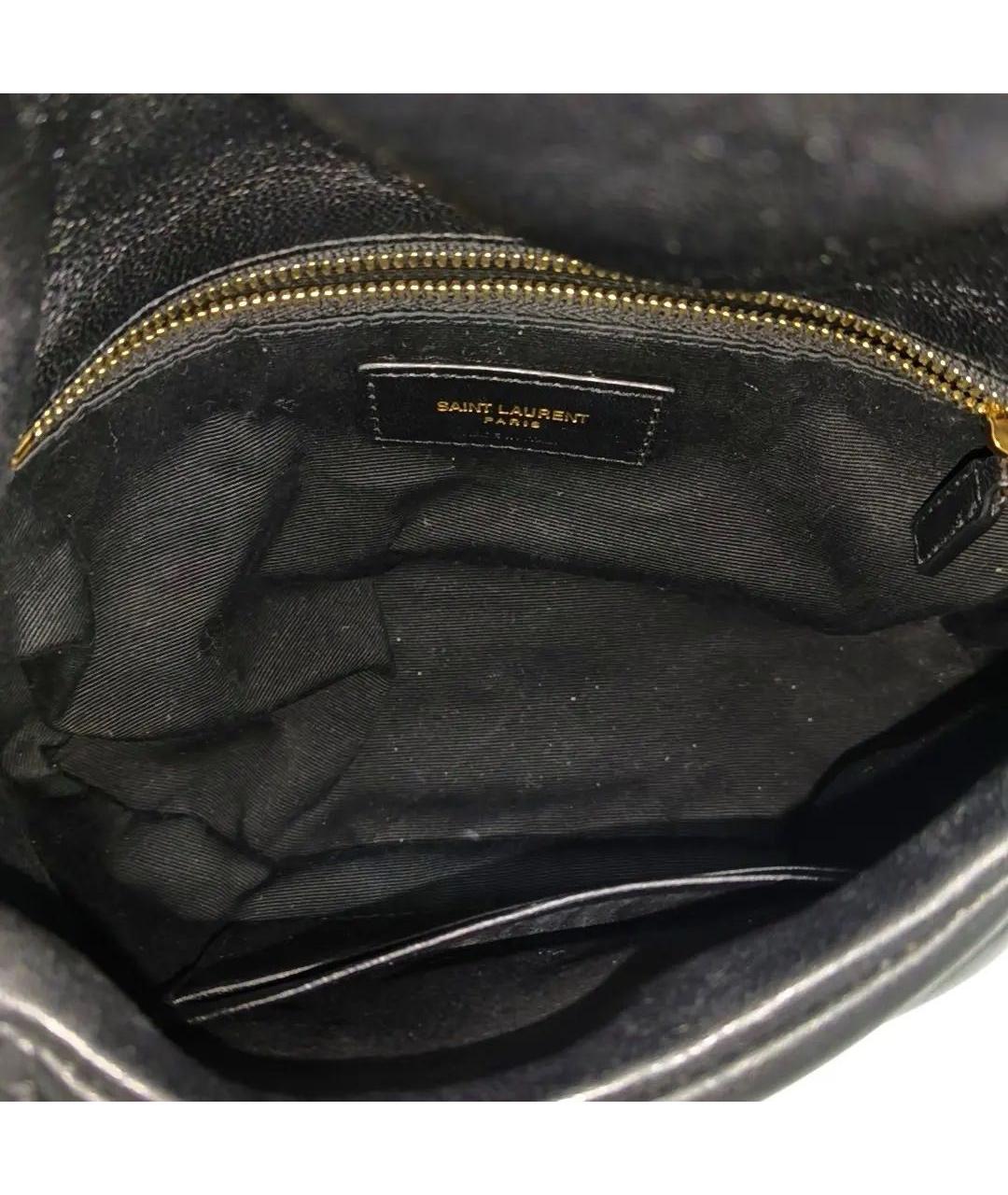 SAINT LAURENT Черная кожаная сумка тоут, фото 6