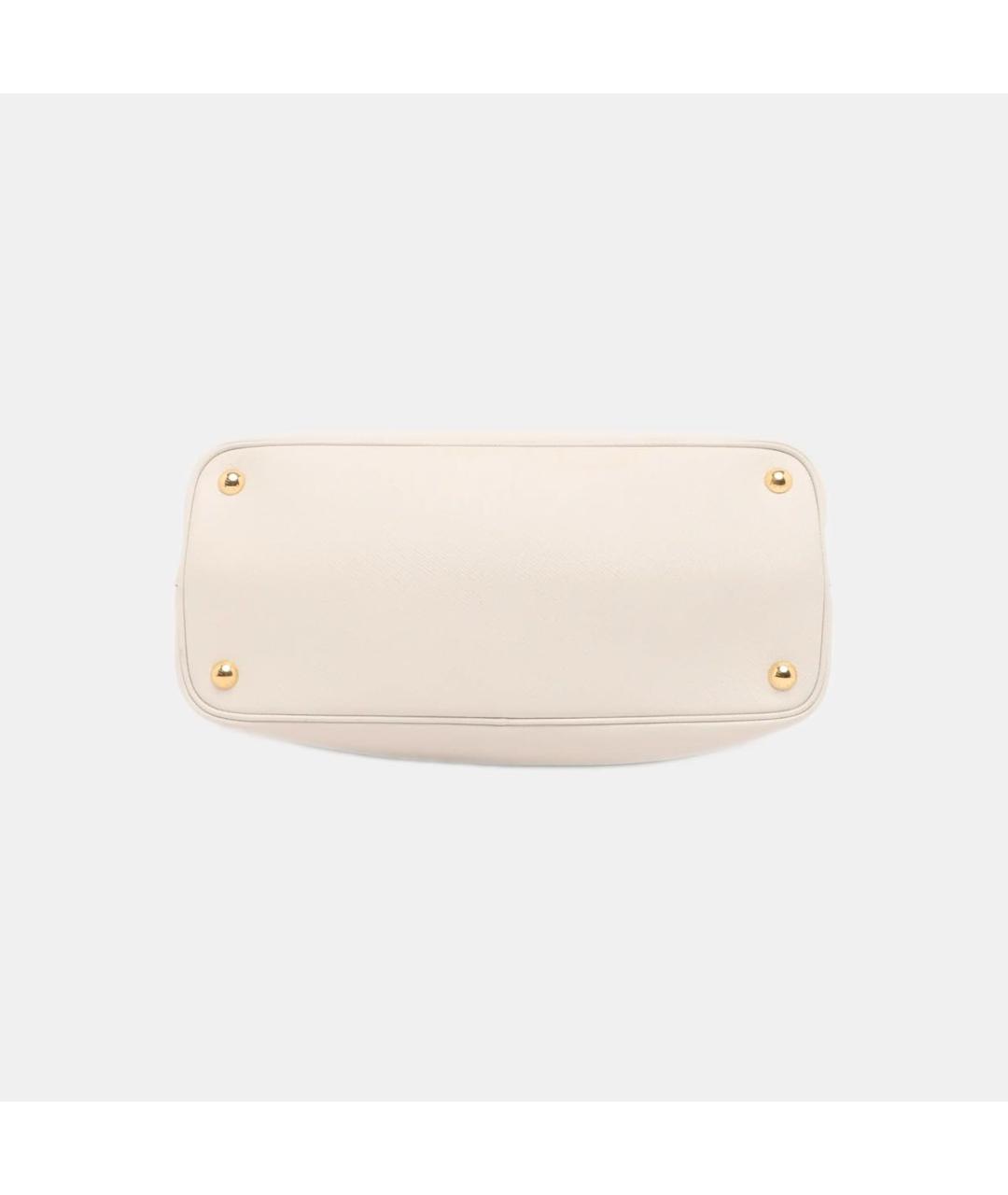PRADA Бежевая кожаная сумка с короткими ручками, фото 4