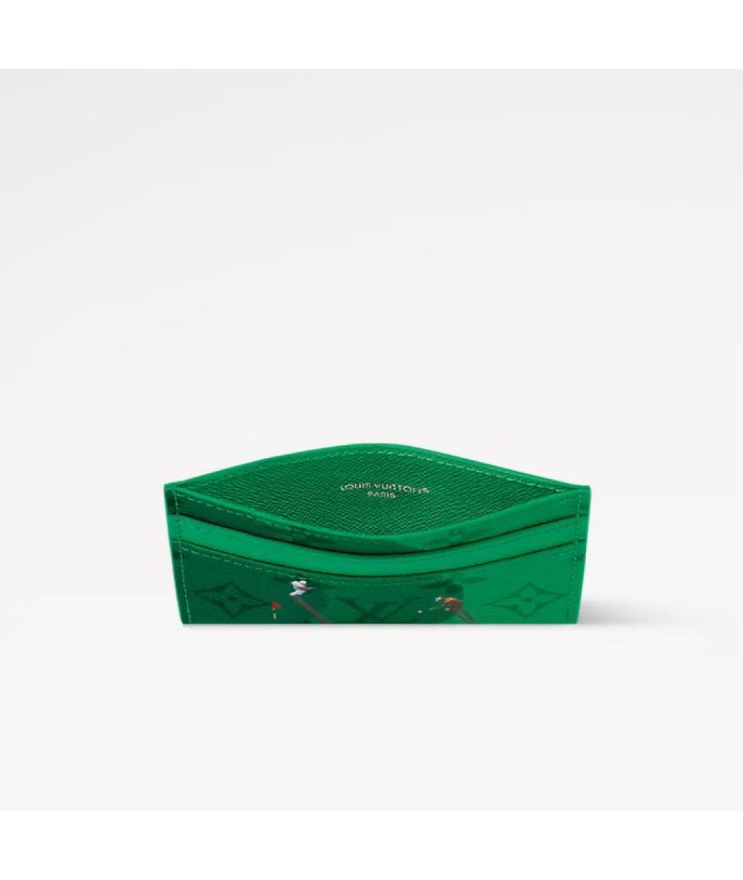 LOUIS VUITTON Зеленый кардхолдер, фото 2