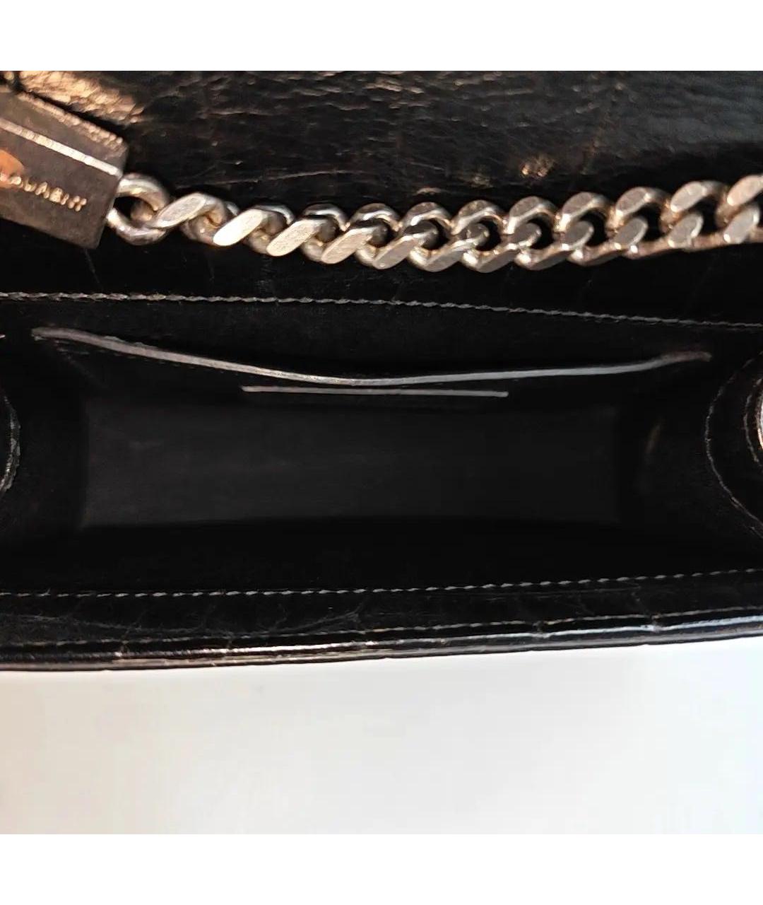 SAINT LAURENT Черная кожаная сумка через плечо, фото 6