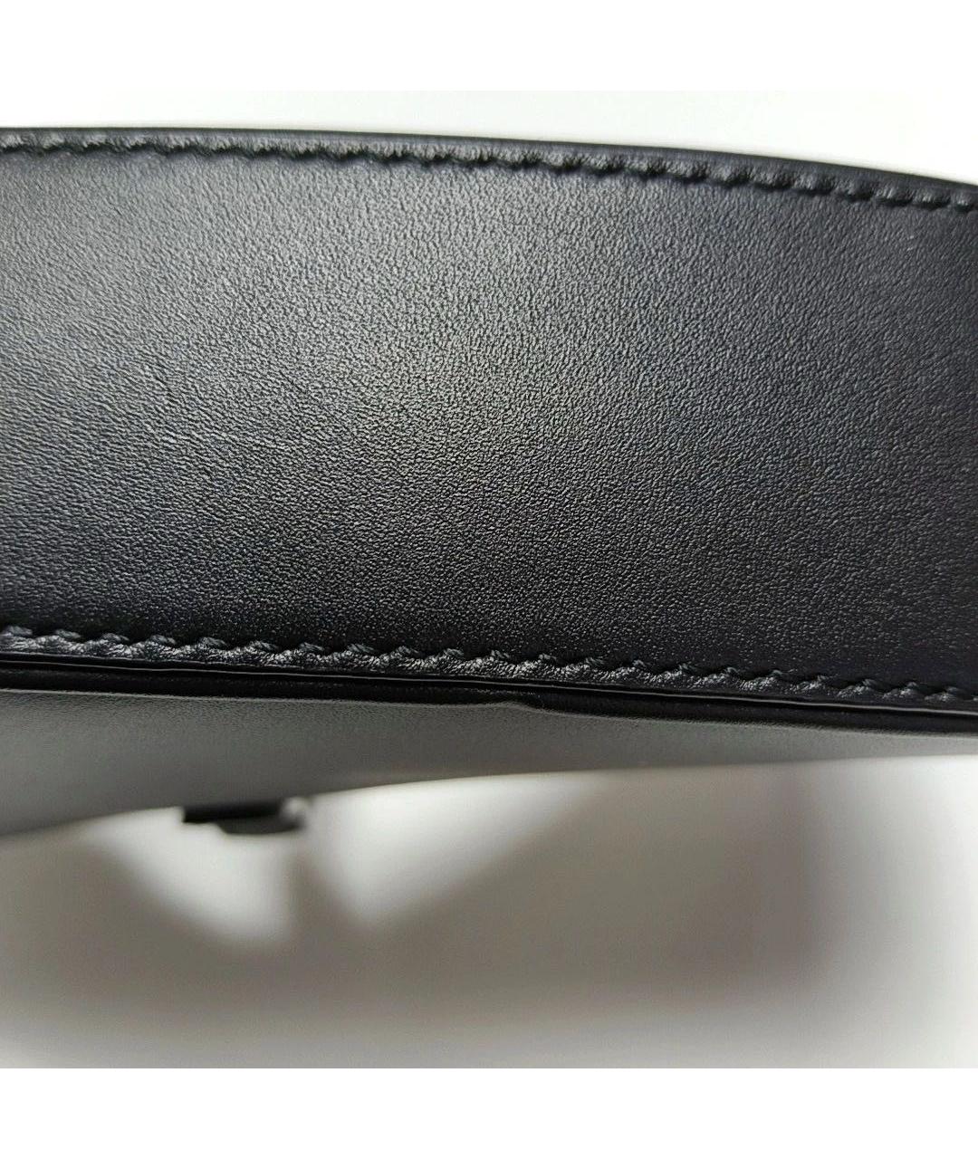 SAINT LAURENT Черная кожаная сумка с короткими ручками, фото 8