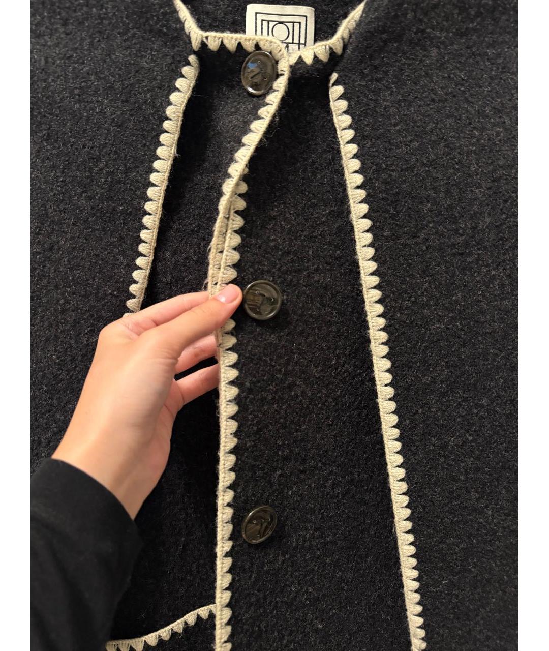 TOTEME Черное пальто, фото 4