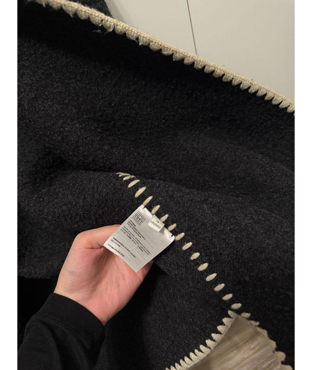 TOTEME Черное пальто, фото 2