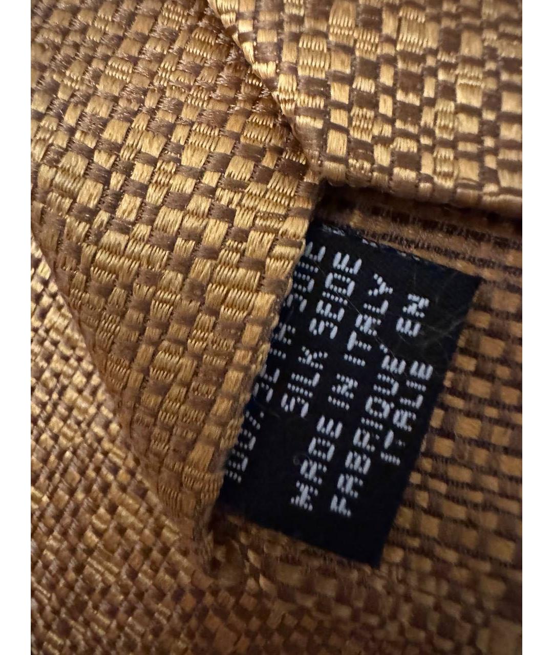 CANALI Золотой шелковый галстук, фото 5