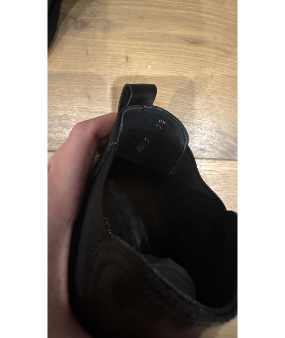 DOLCE&GABBANA Черные кожаные высокие ботинки, фото 5