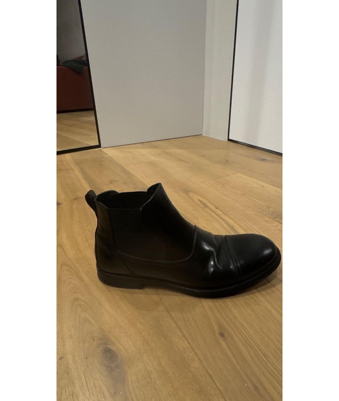 DOLCE&GABBANA Черные кожаные высокие ботинки, фото 8