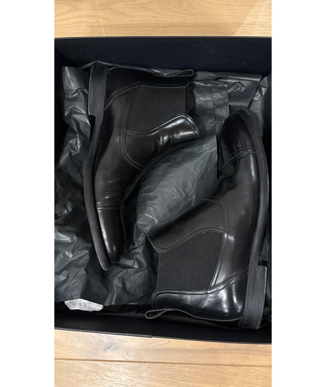 DOLCE&GABBANA Черные кожаные высокие ботинки, фото 7