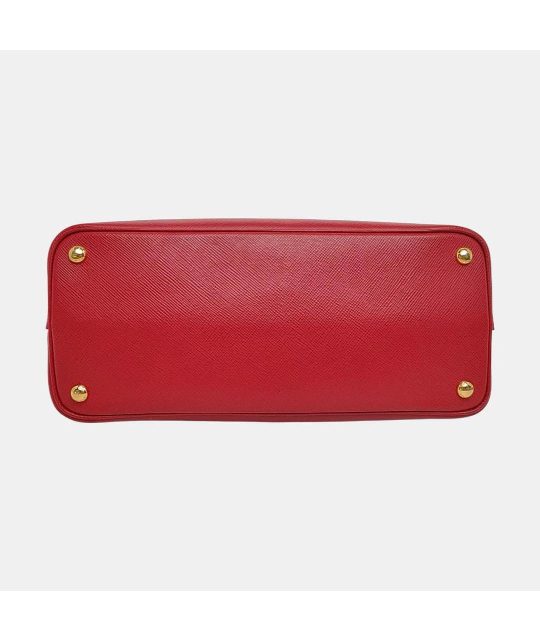 PRADA Красная кожаная сумка с короткими ручками, фото 4