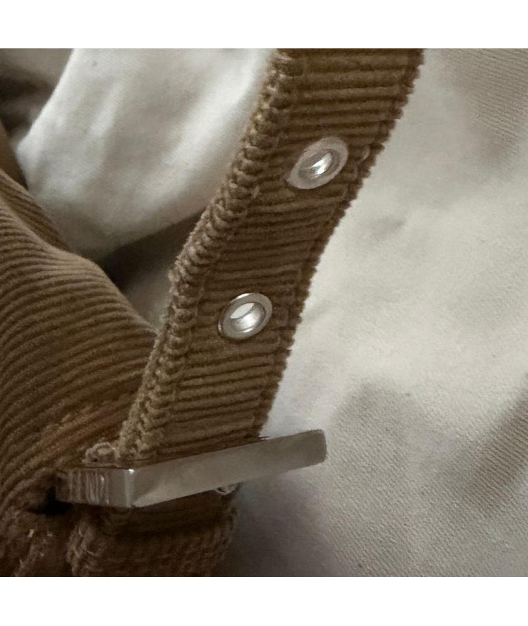 FENDI Бежевая замшевая сумка с короткими ручками, фото 4