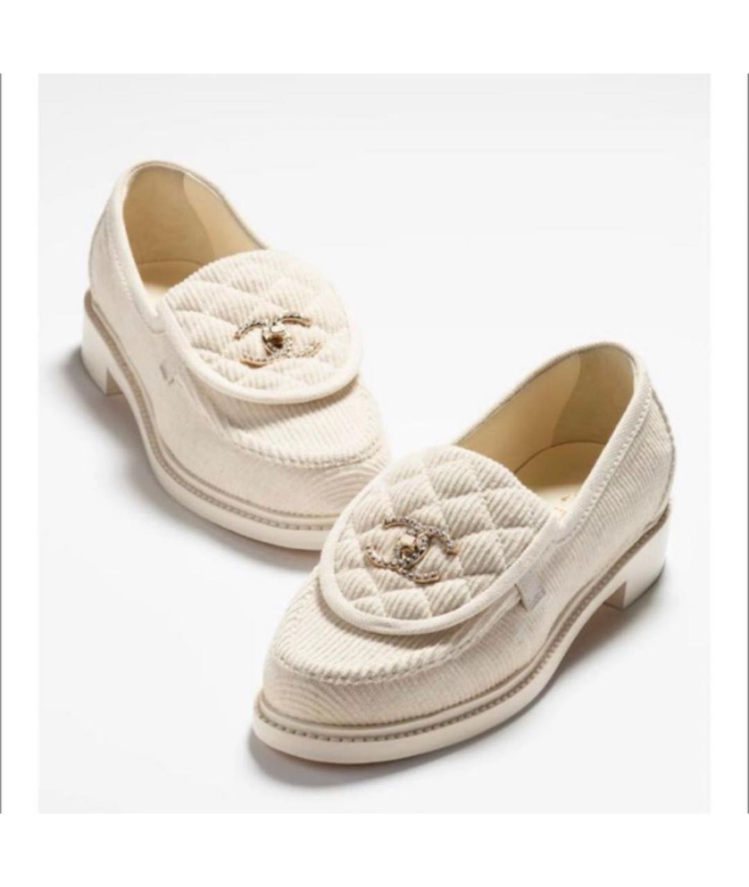 CHANEL Бежевые лоферы, фото 4