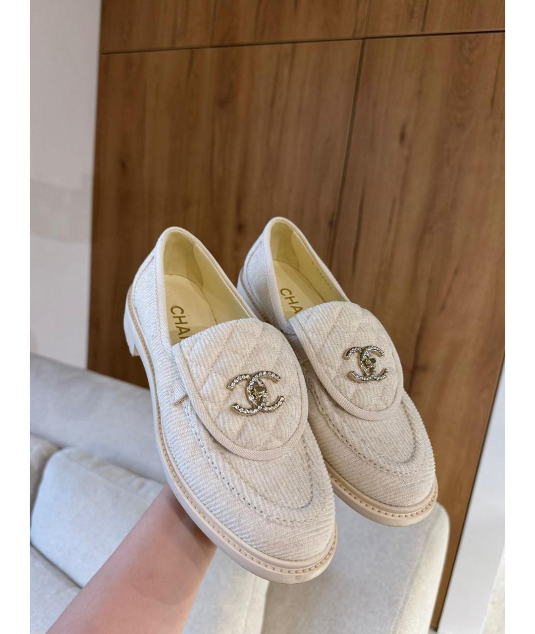 CHANEL Бежевые лоферы, фото 3