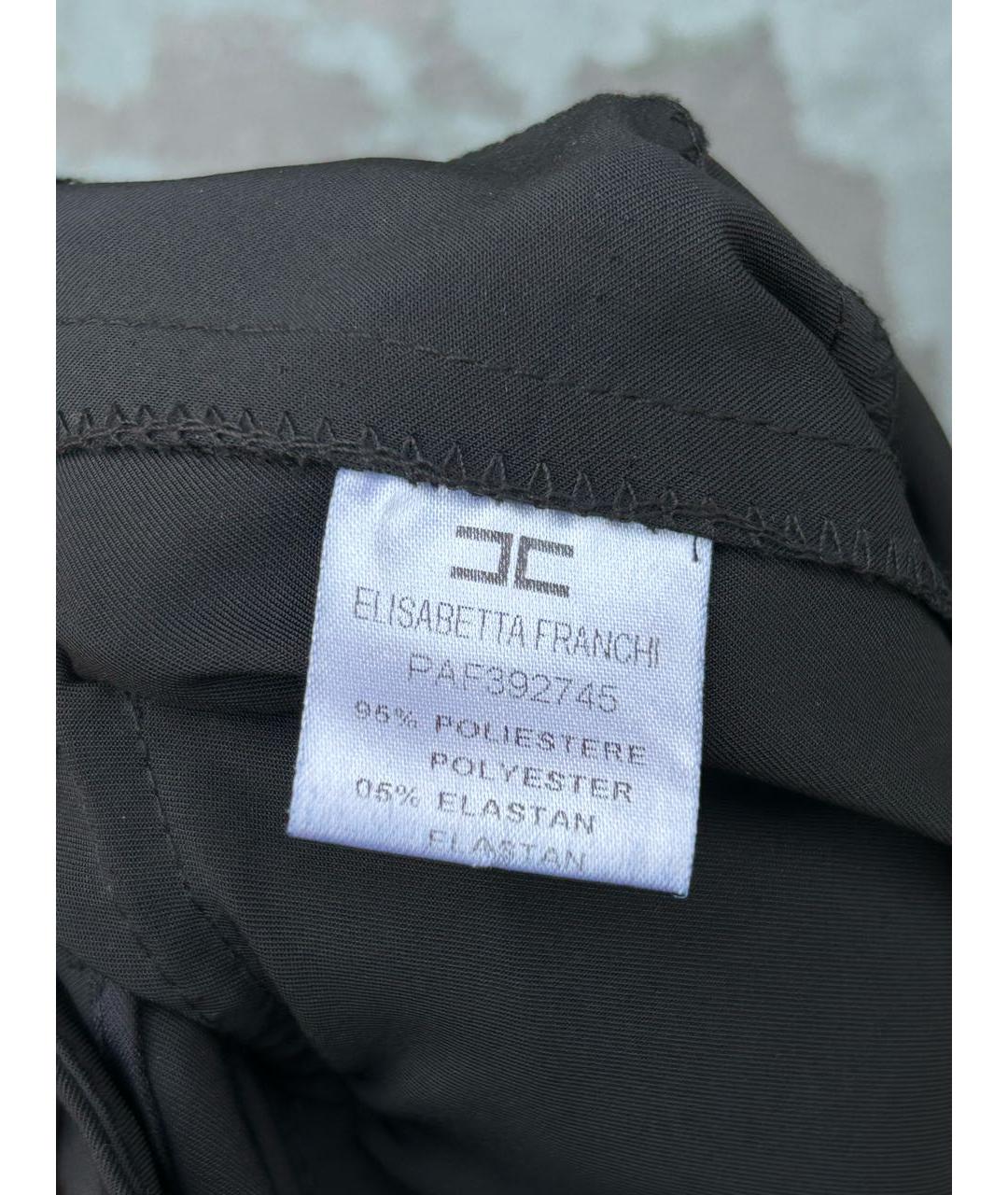 ELISABETTA FRANCHI Черные брюки узкие, фото 3