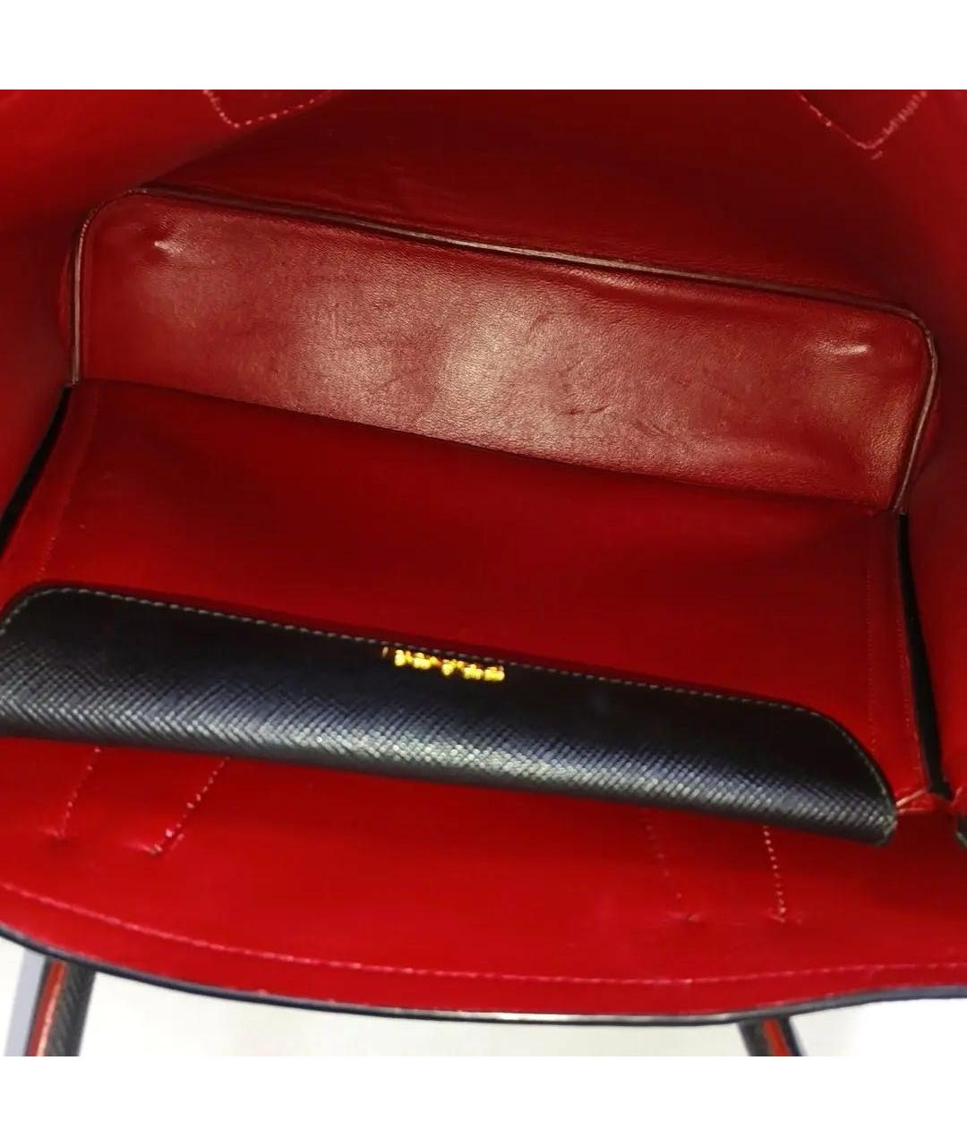 PRADA Черная кожаная сумка тоут, фото 6