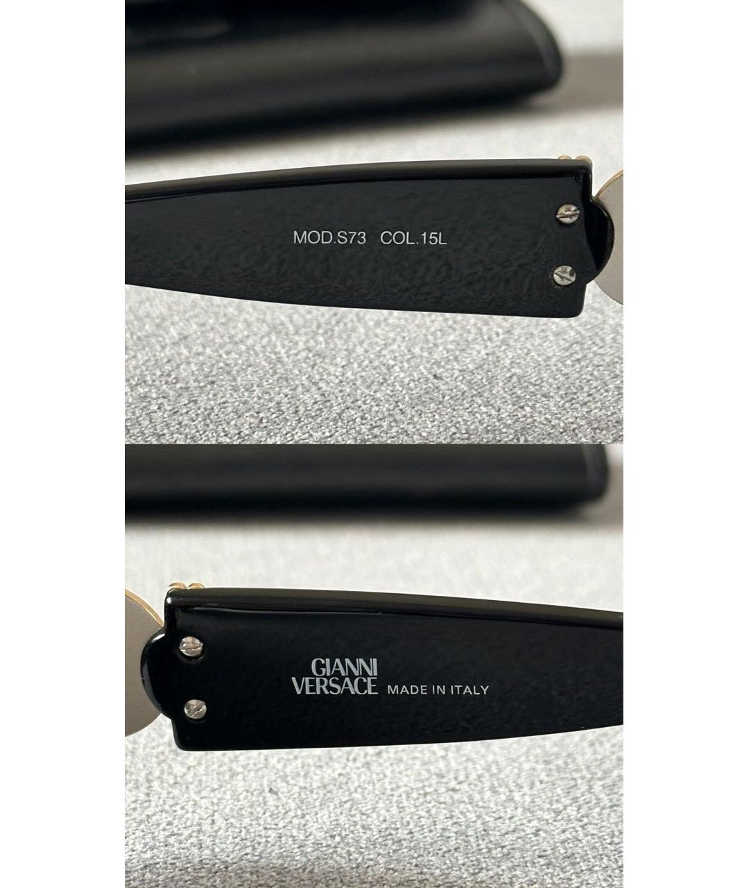 VERSACE Черные металлические солнцезащитные очки, фото 8