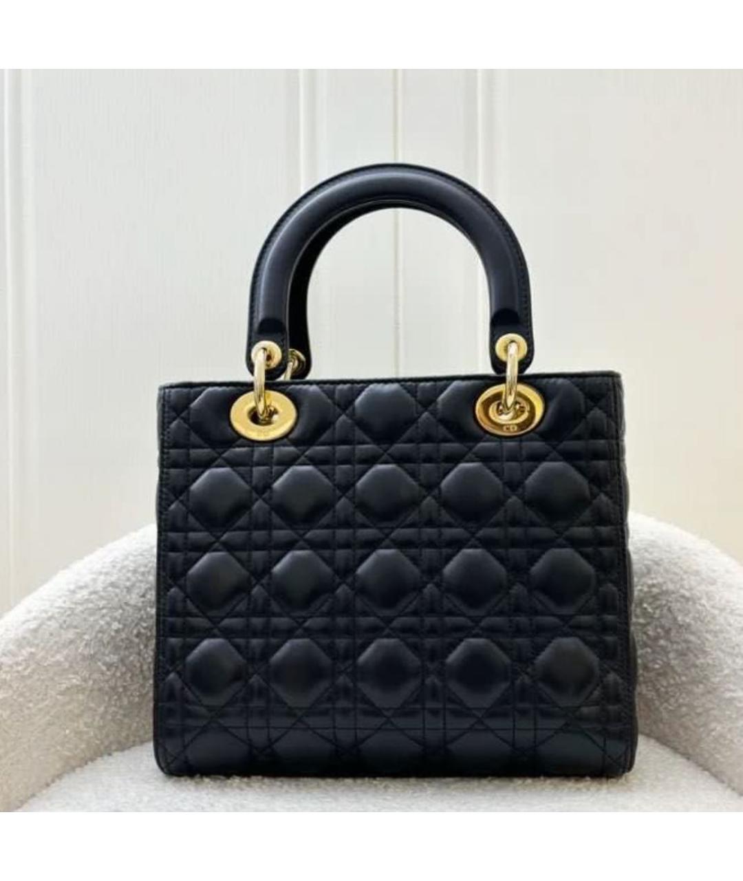 CHRISTIAN DIOR Черная кожаная сумка через плечо, фото 2