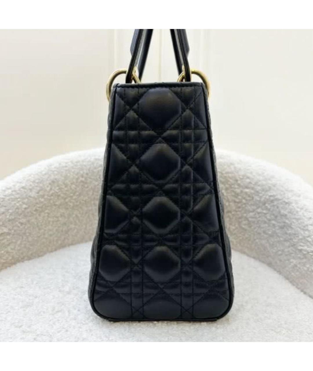 CHRISTIAN DIOR Черная кожаная сумка через плечо, фото 3