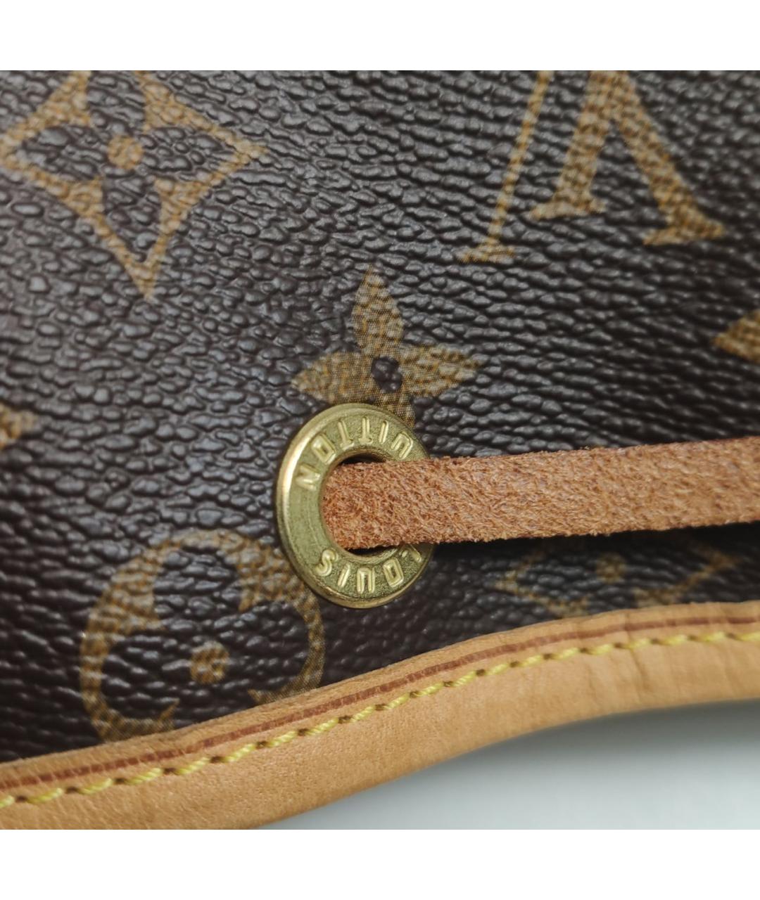 LOUIS VUITTON Коричневая кожаная сумка через плечо, фото 7