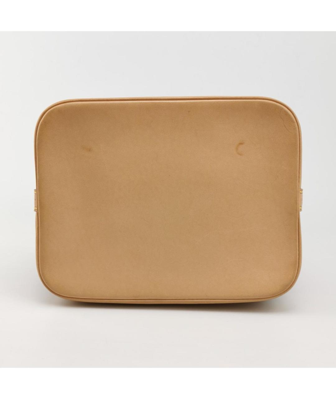 LOUIS VUITTON Коричневая кожаная сумка через плечо, фото 5