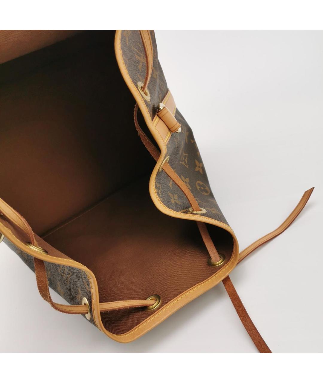 LOUIS VUITTON Коричневая кожаная сумка через плечо, фото 6