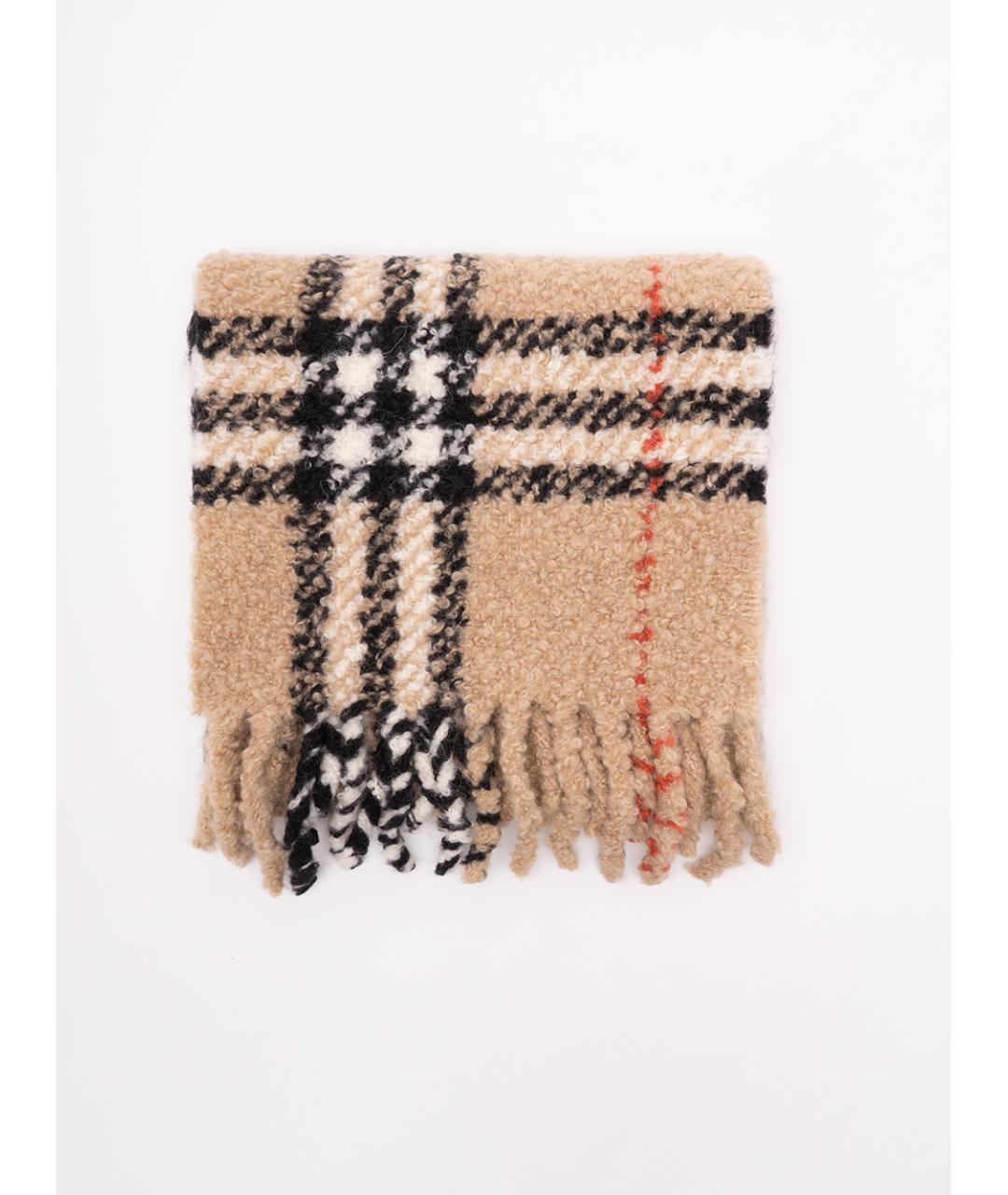 BURBERRY Бежевый шерстяной шарф, фото 2