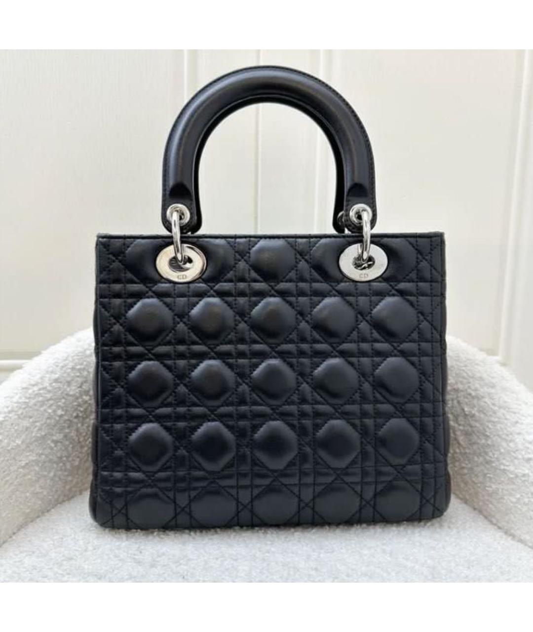 CHRISTIAN DIOR Черная кожаная сумка через плечо, фото 2