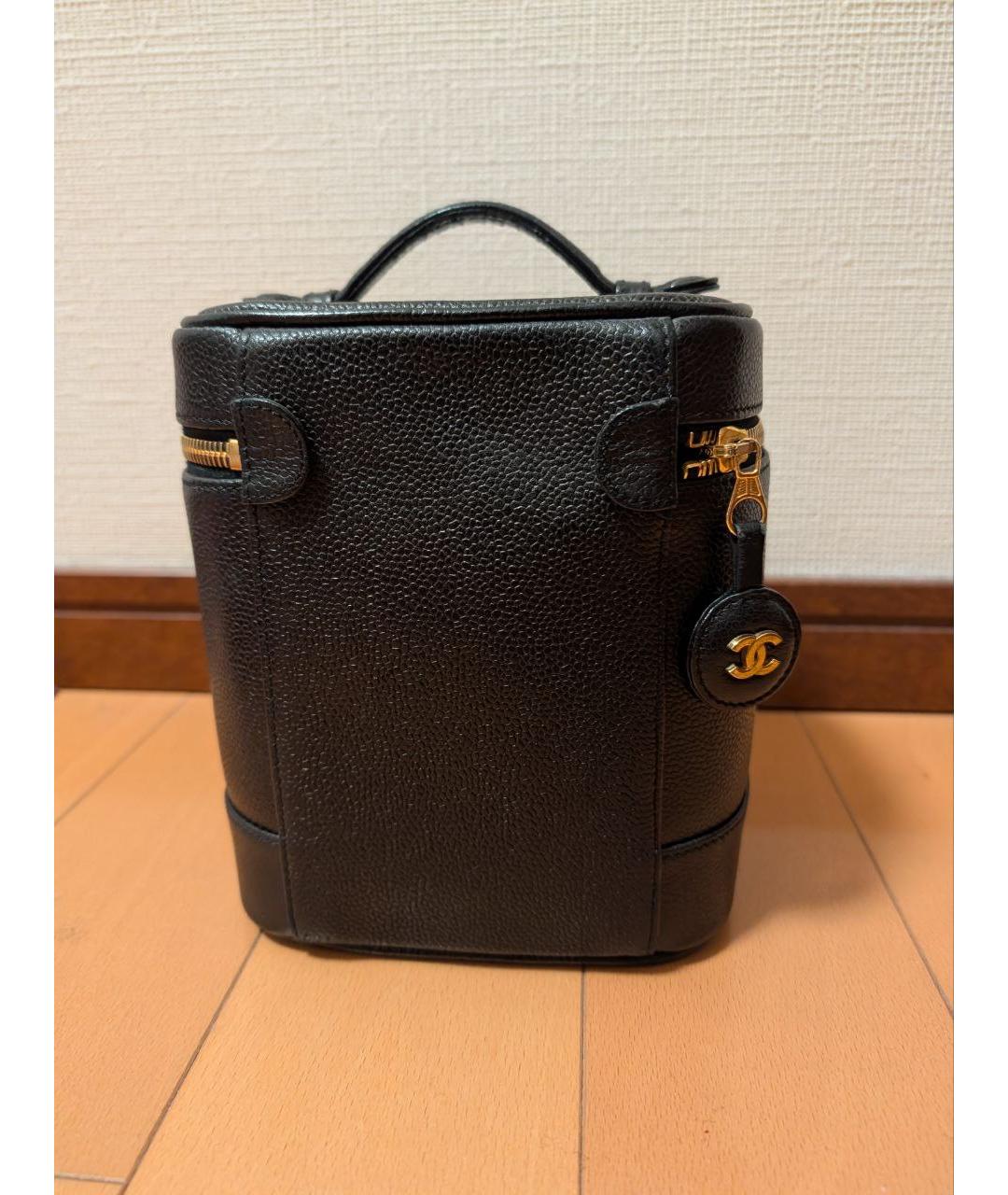 CHANEL Черная кожаная косметичка, фото 3