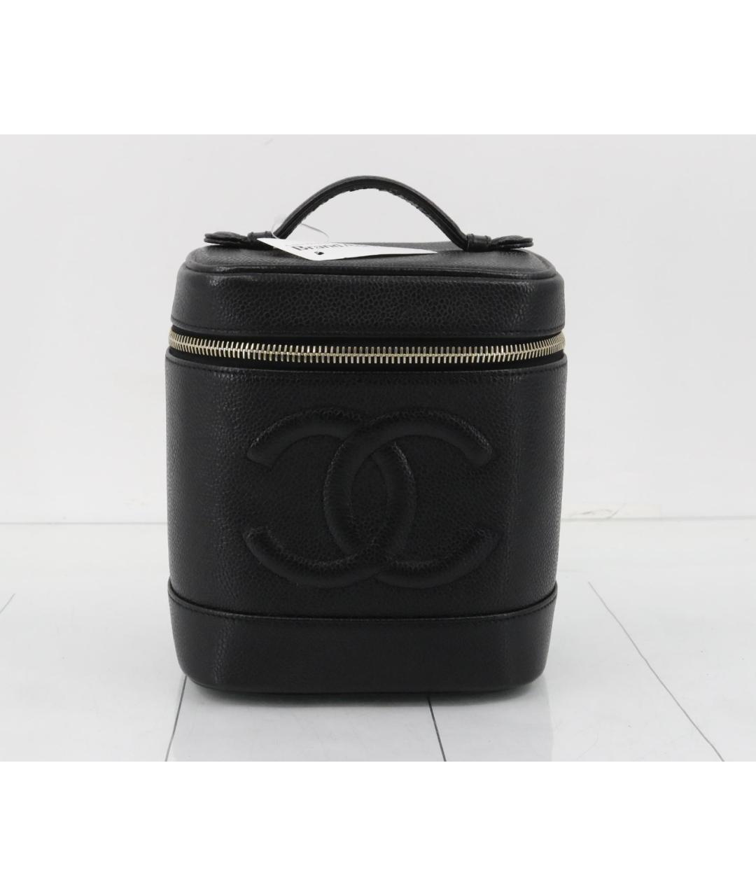 CHANEL Черная кожаная косметичка, фото 10