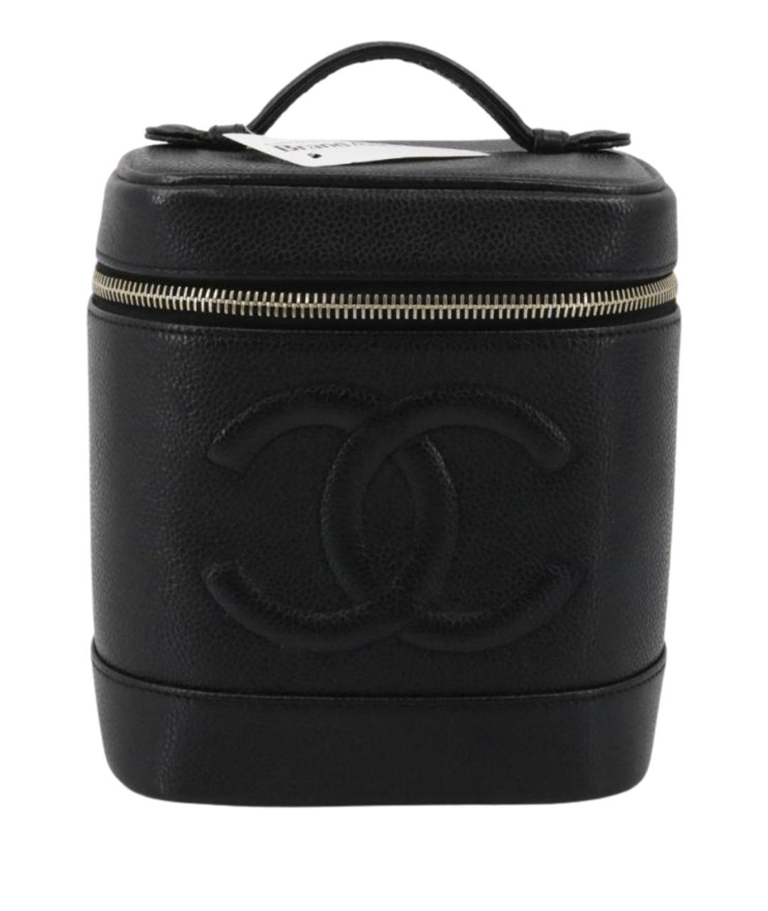 CHANEL Черная кожаная косметичка, фото 1