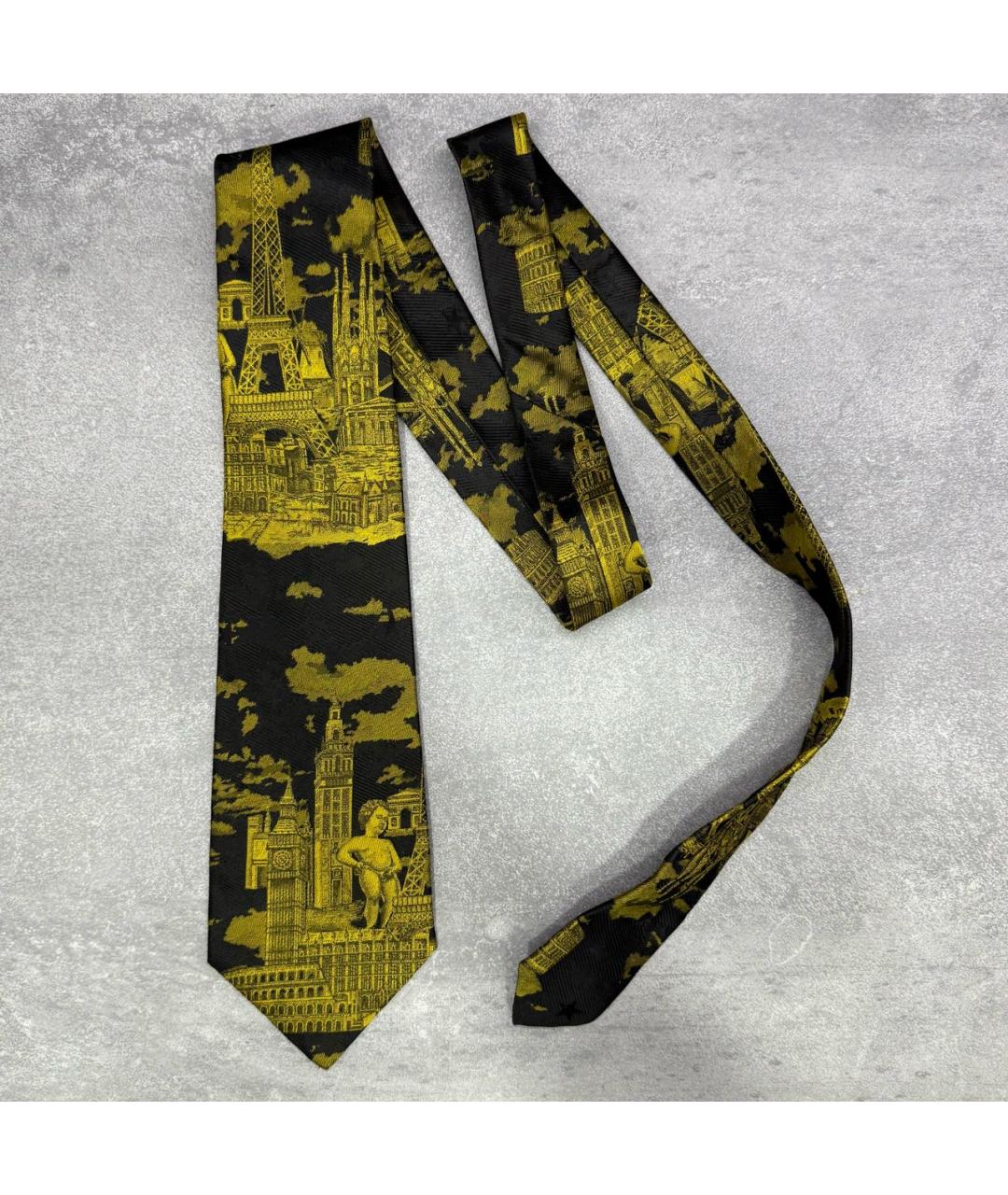 JEAN PAUL GAULTIER Черный шелковый галстук, фото 8