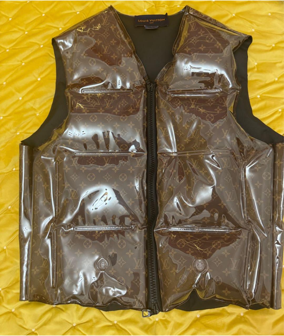 LOUIS VUITTON Коричневый полиэстеровый жилет, фото 4