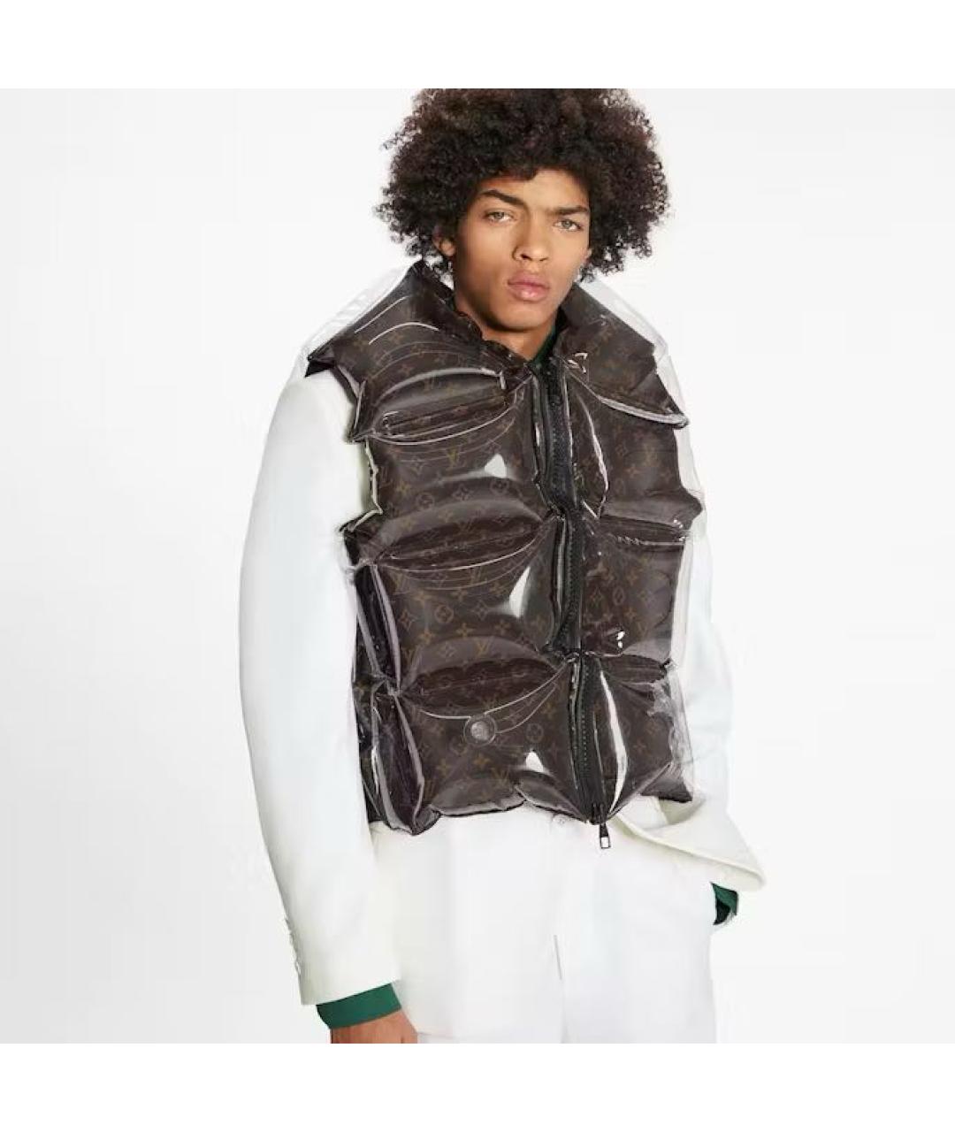 LOUIS VUITTON Коричневый полиэстеровый жилет, фото 3